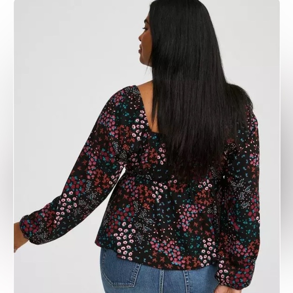TORRID Peplum Sweetheart Floral Top - Picture 10 of 11